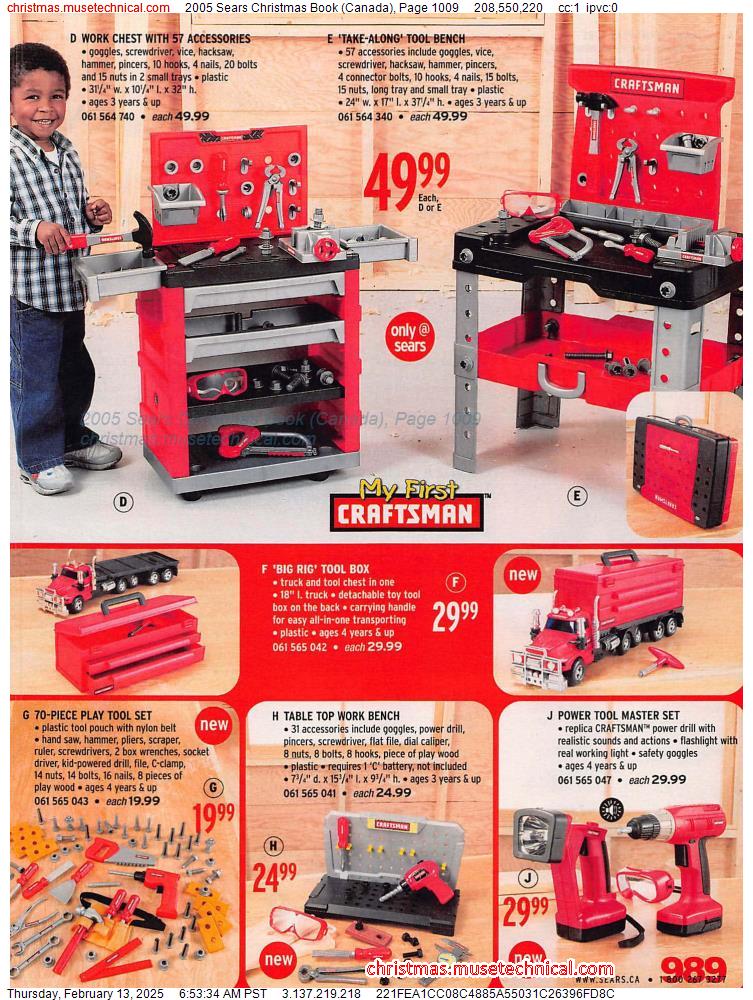 2005 Sears Christmas Book (Canada), Page 1009