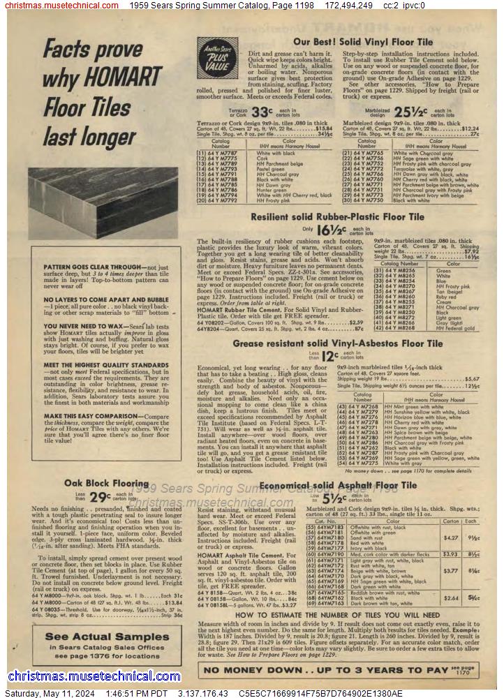 1959 Sears Spring Summer Catalog, Page 1198