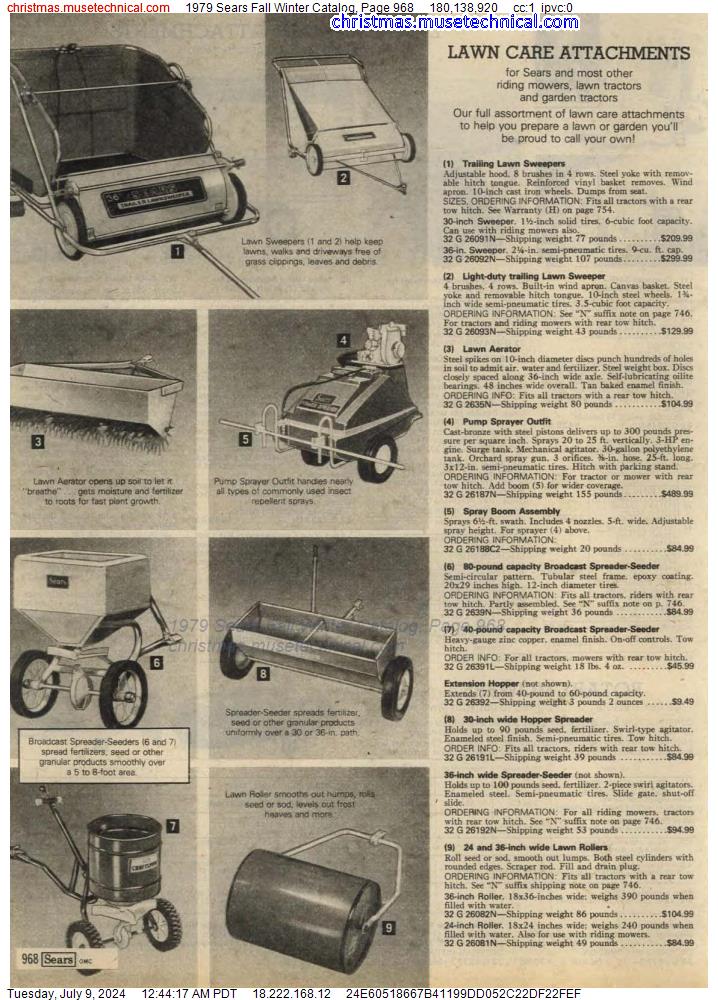 1979 Sears Fall Winter Catalog, Page 968