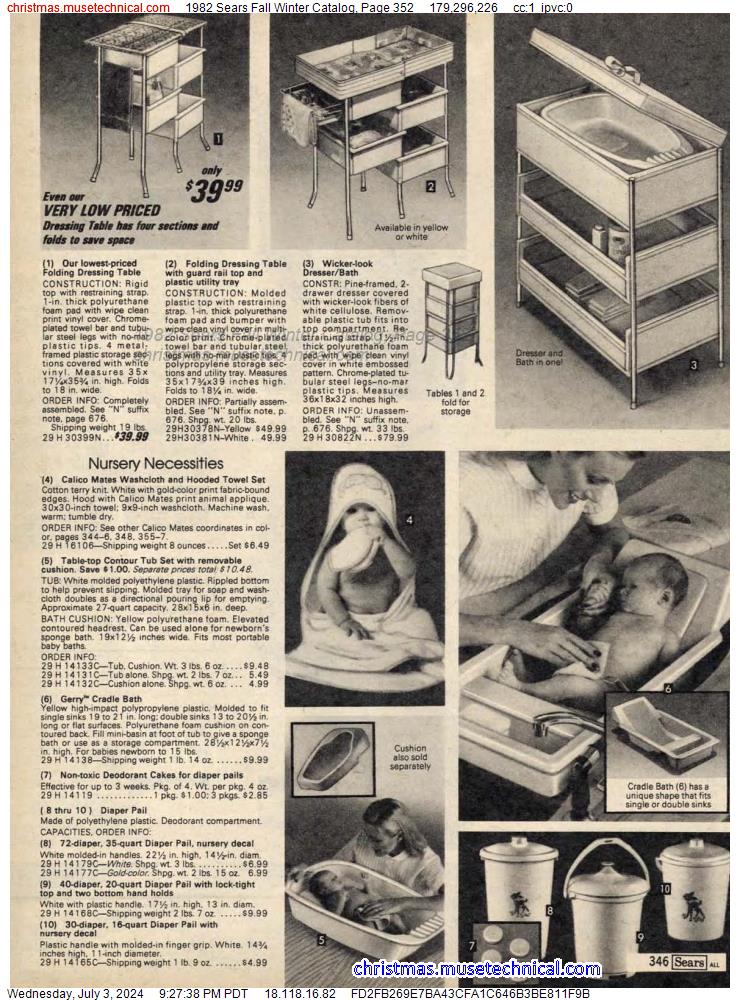 1982 Sears Fall Winter Catalog, Page 352