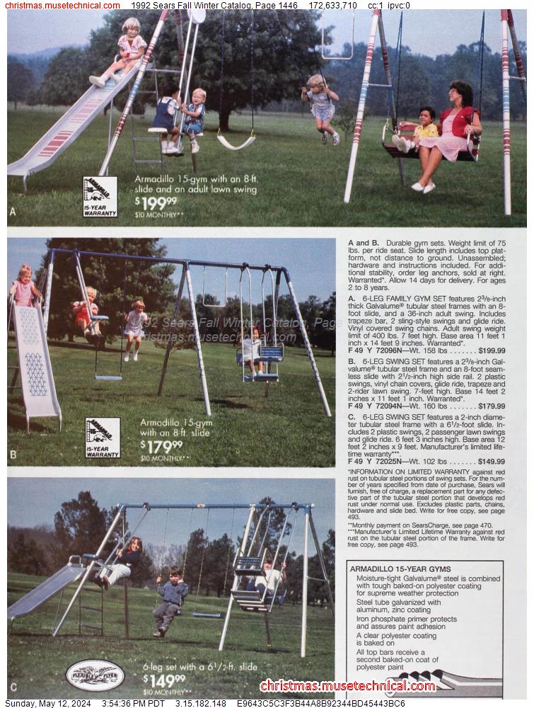 1992 Sears Fall Winter Catalog, Page 1446