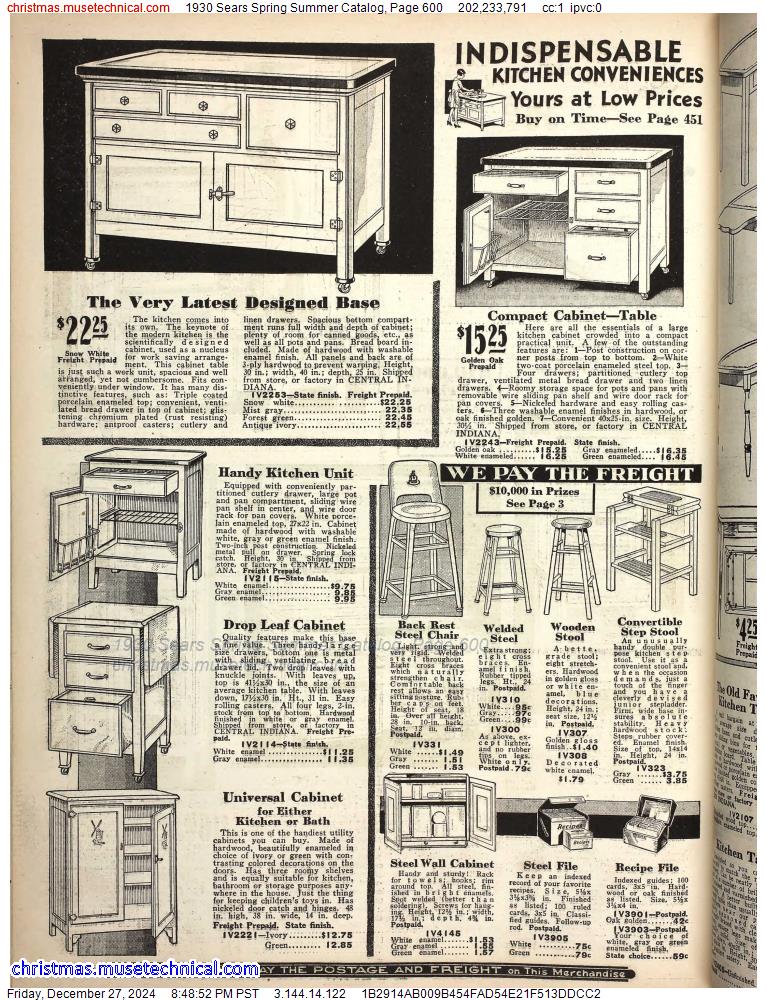 1930 Sears Spring Summer Catalog, Page 600