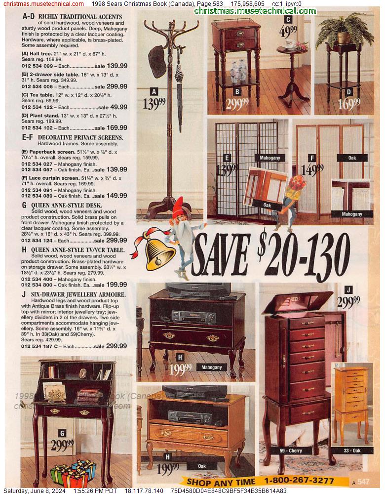 1998 Sears Christmas Book (Canada), Page 583