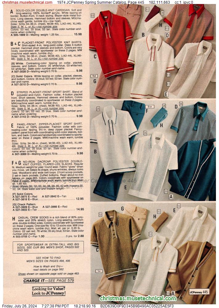 1974 JCPenney Spring Summer Catalog, Page 445
