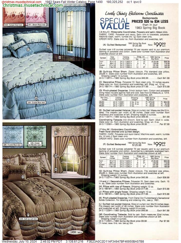 1983 Sears Fall Winter Catalog, Page 1490