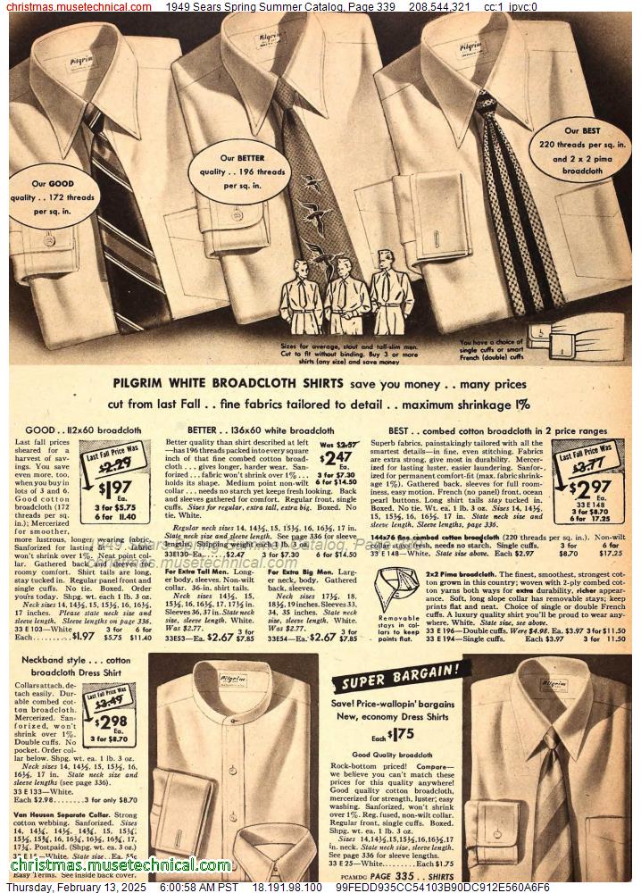 1949 Sears Spring Summer Catalog, Page 339