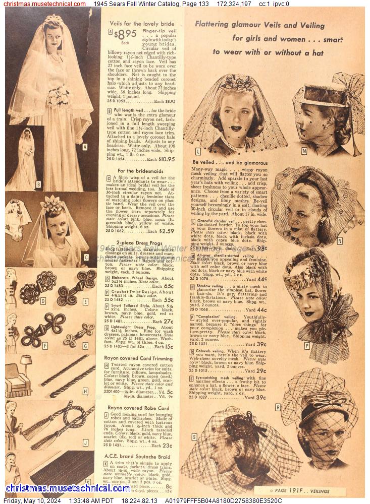 1945 Sears Fall Winter Catalog, Page 133
