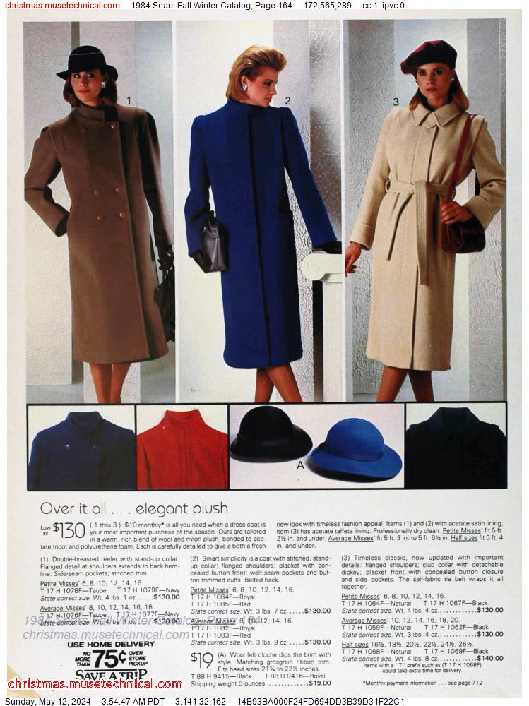 1984 Sears Fall Winter Catalog, Page 164