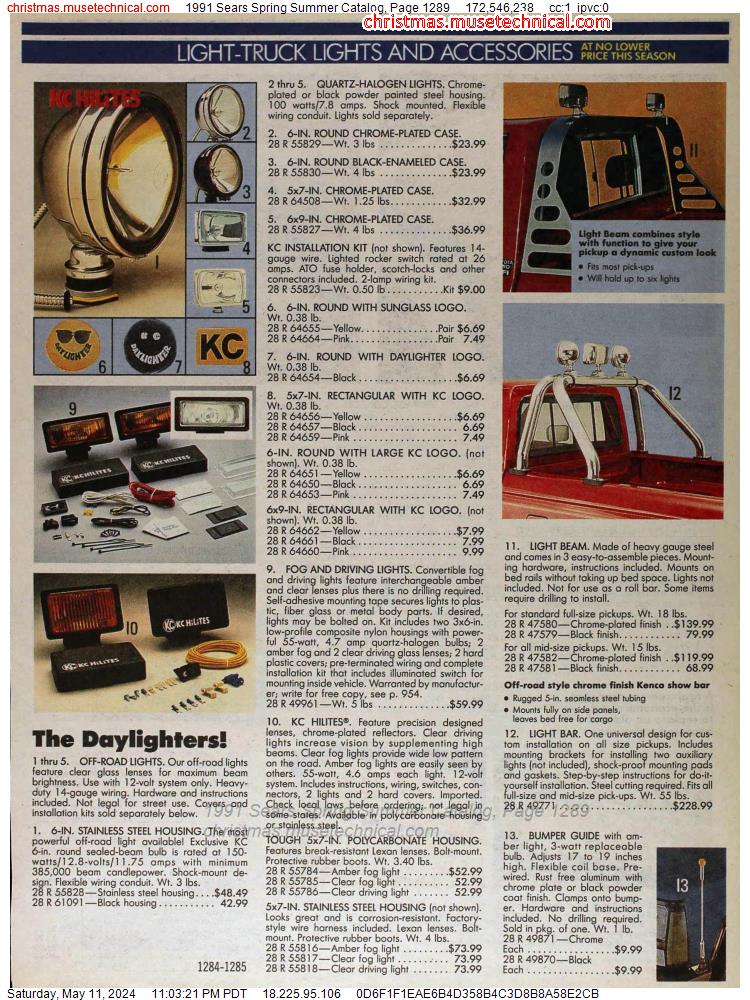 1991 Sears Spring Summer Catalog, Page 1289