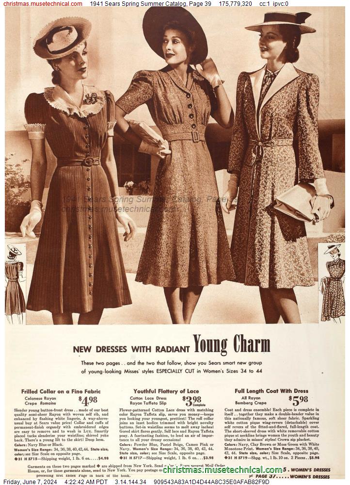 1941 Sears Spring Summer Catalog, Page 39