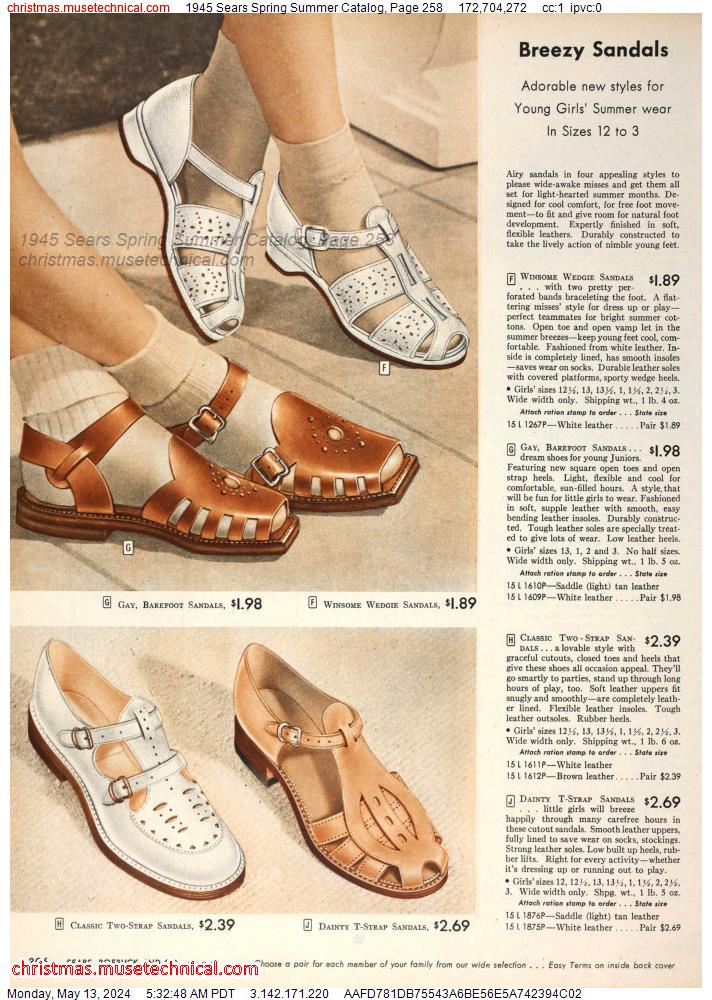 1945 Sears Spring Summer Catalog, Page 258