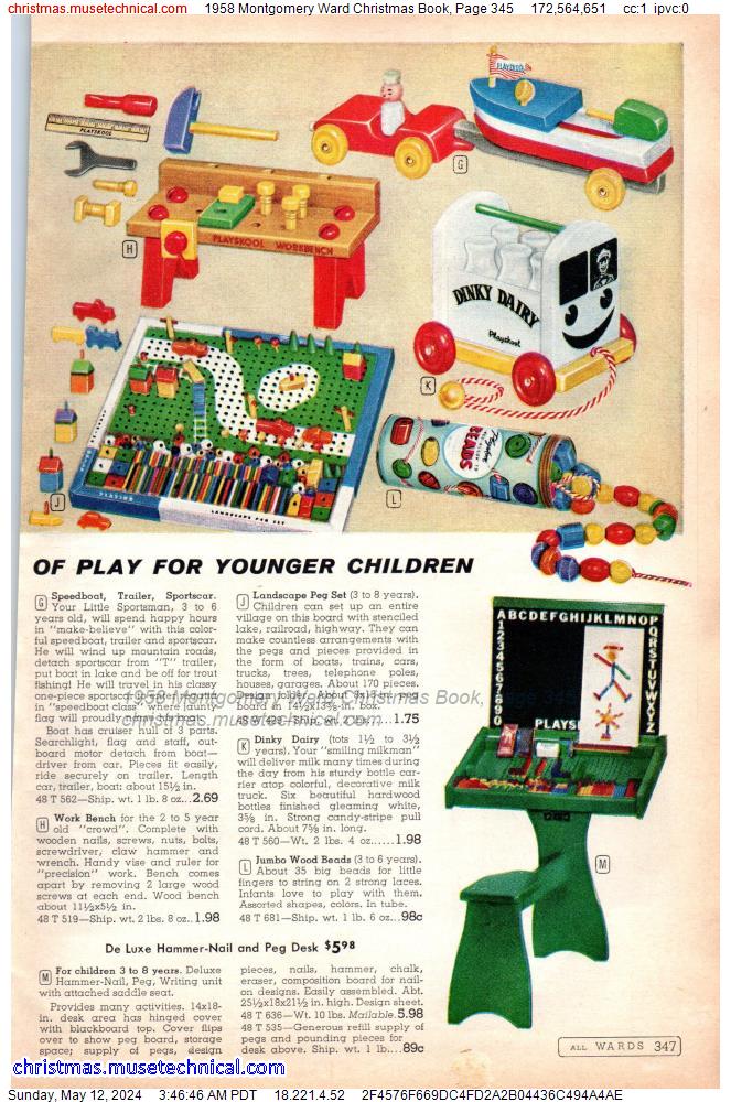 1958 Montgomery Ward Christmas Book, Page 345
