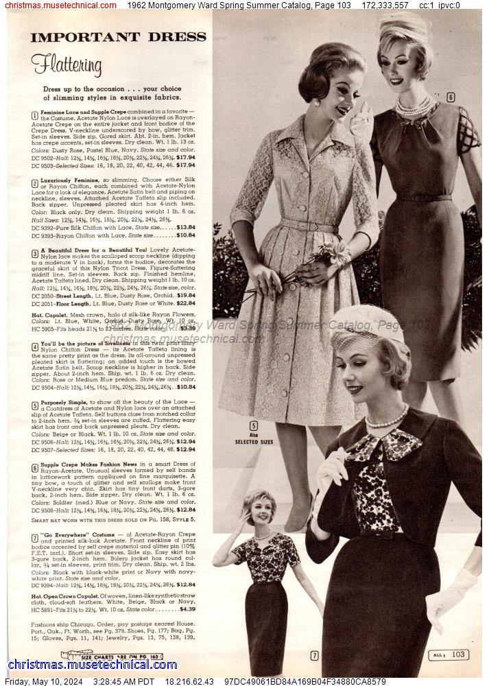 1962 Montgomery Ward Spring Summer Catalog, Page 103