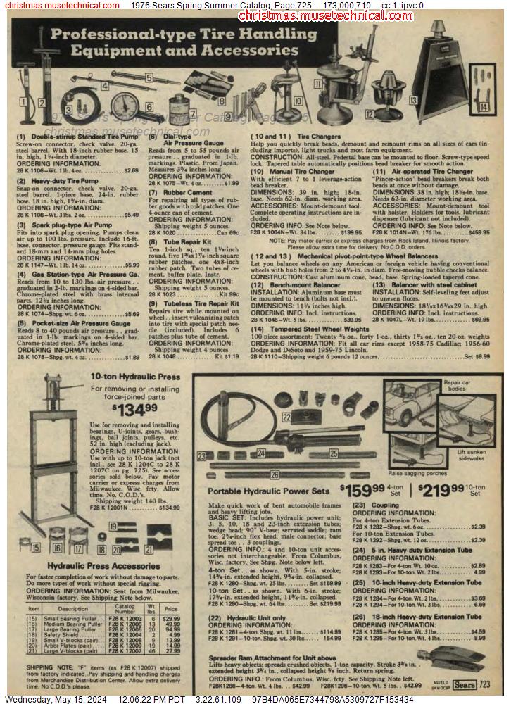 1976 Sears Spring Summer Catalog, Page 725