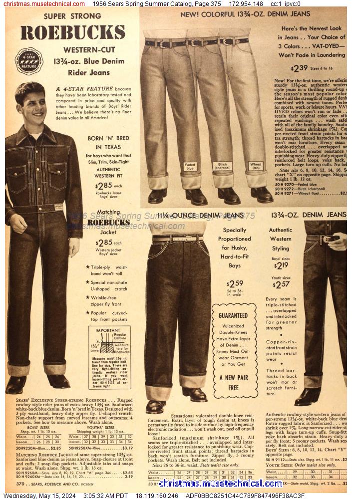 1956 Sears Spring Summer Catalog, Page 375