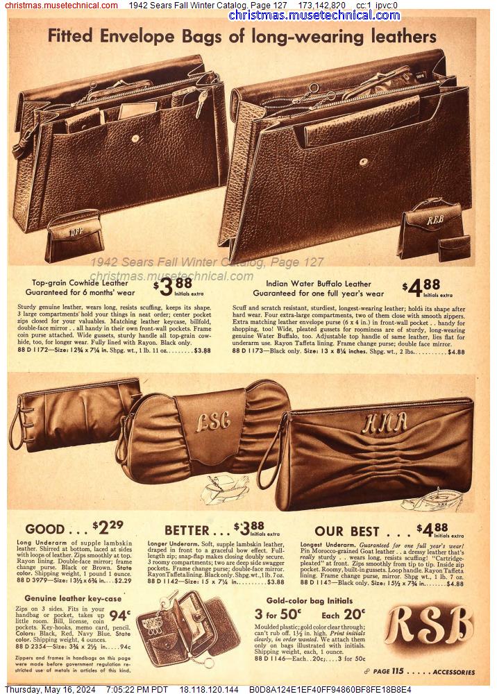 1942 Sears Fall Winter Catalog, Page 127