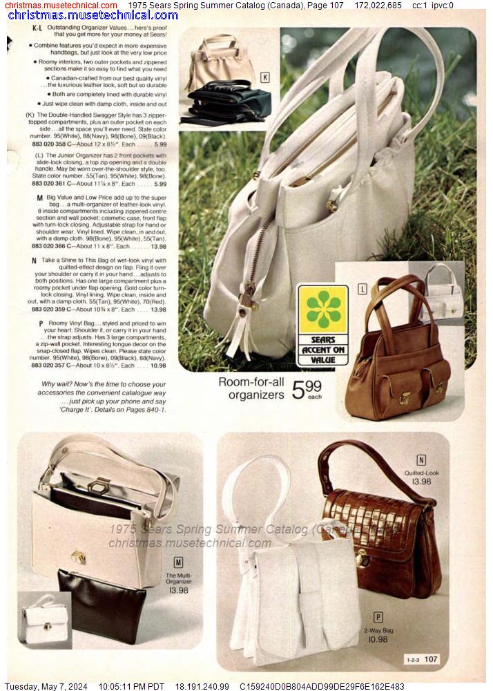 1975 Sears Spring Summer Catalog (Canada), Page 107