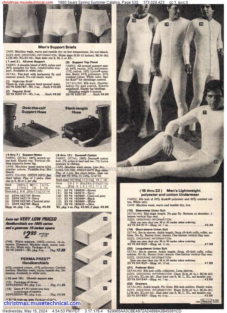 1980 Sears Spring Summer Catalog, Page 535