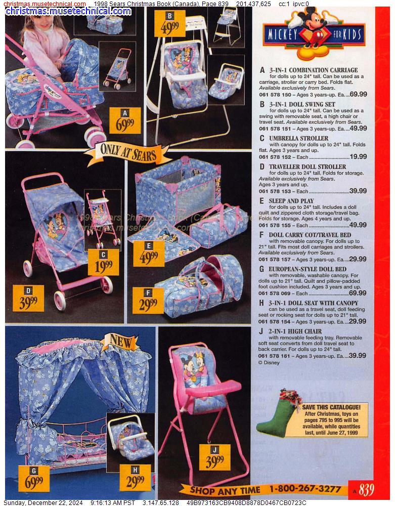 1998 Sears Christmas Book (Canada), Page 839