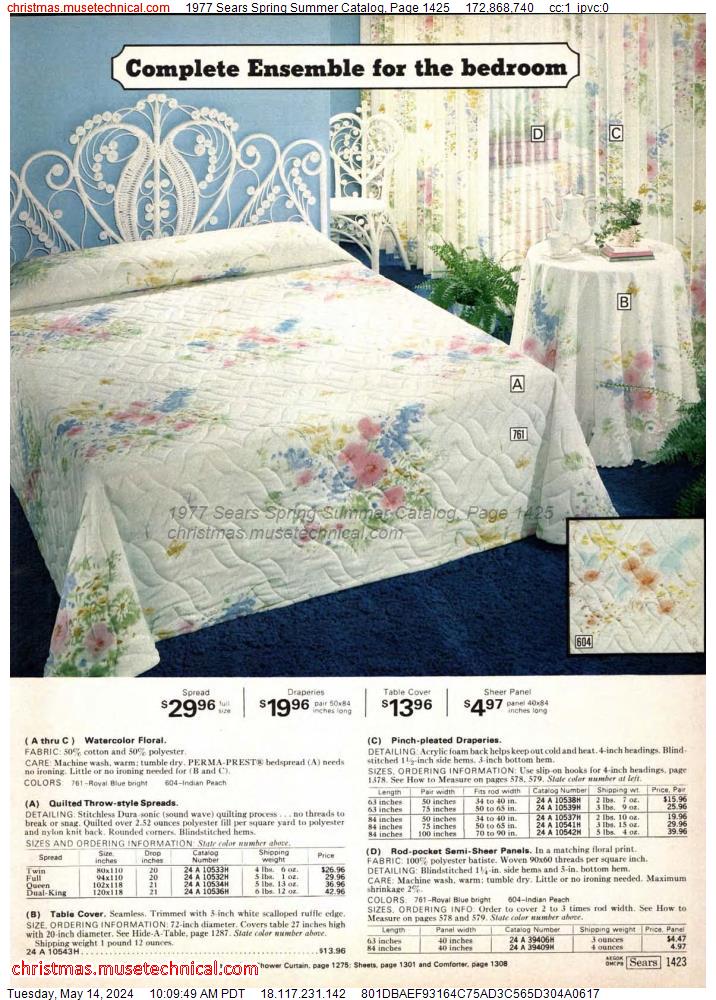 1977 Sears Spring Summer Catalog, Page 1425
