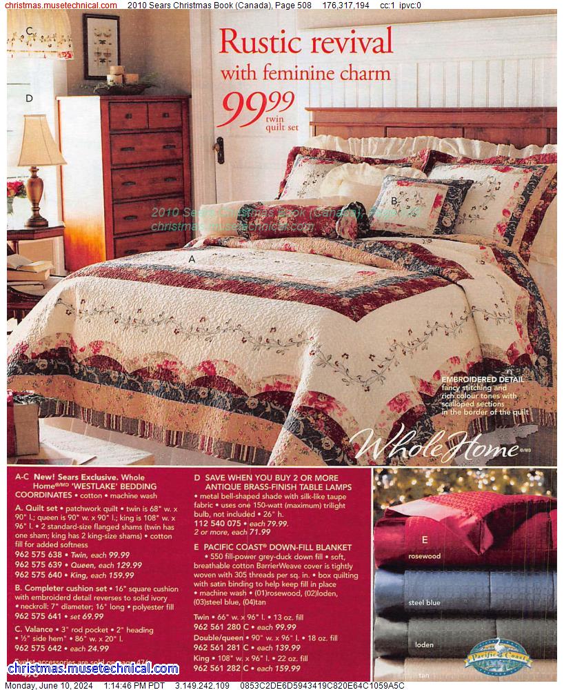 2010 Sears Christmas Book (Canada), Page 508