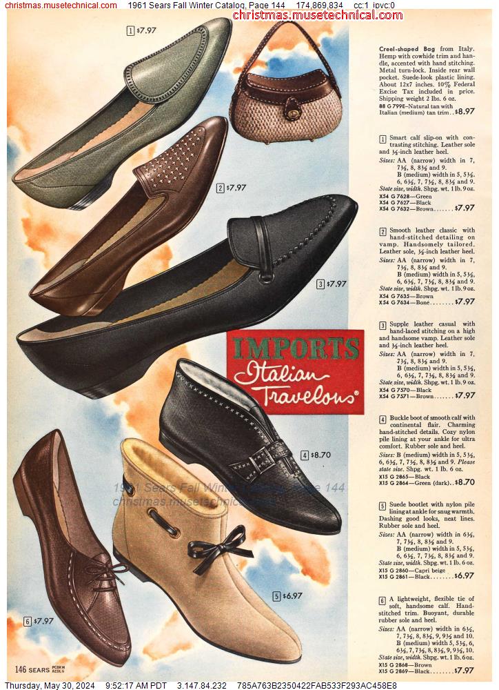 1961 Sears Fall Winter Catalog, Page 144