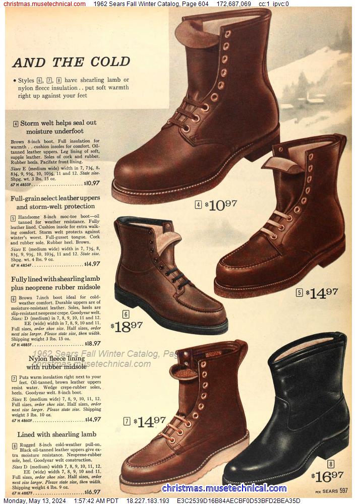 1962 Sears Fall Winter Catalog, Page 604