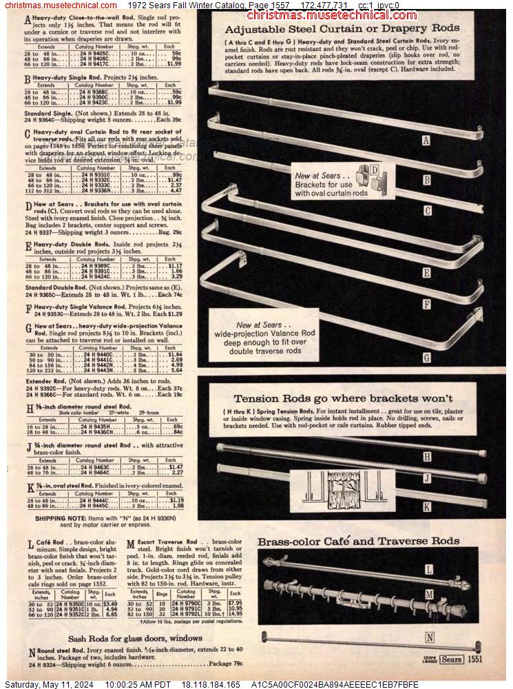 1972 Sears Fall Winter Catalog, Page 1557