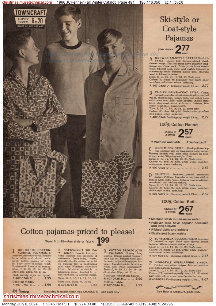 1966 JCPenney Fall Winter Catalog, Page 494