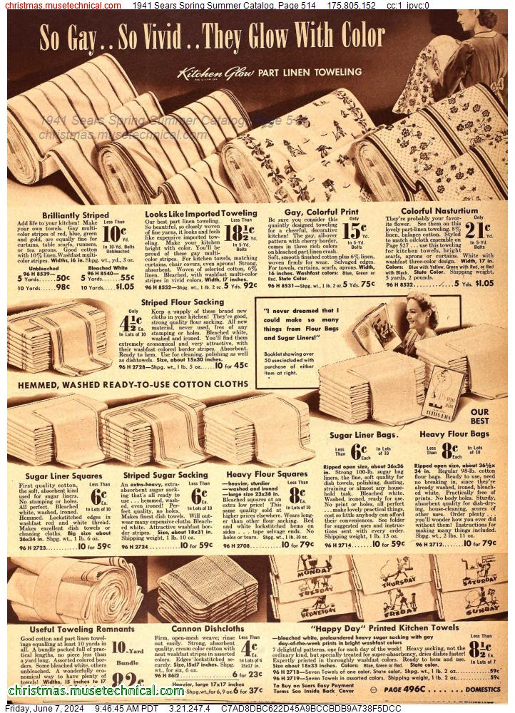 1941 Sears Spring Summer Catalog, Page 514