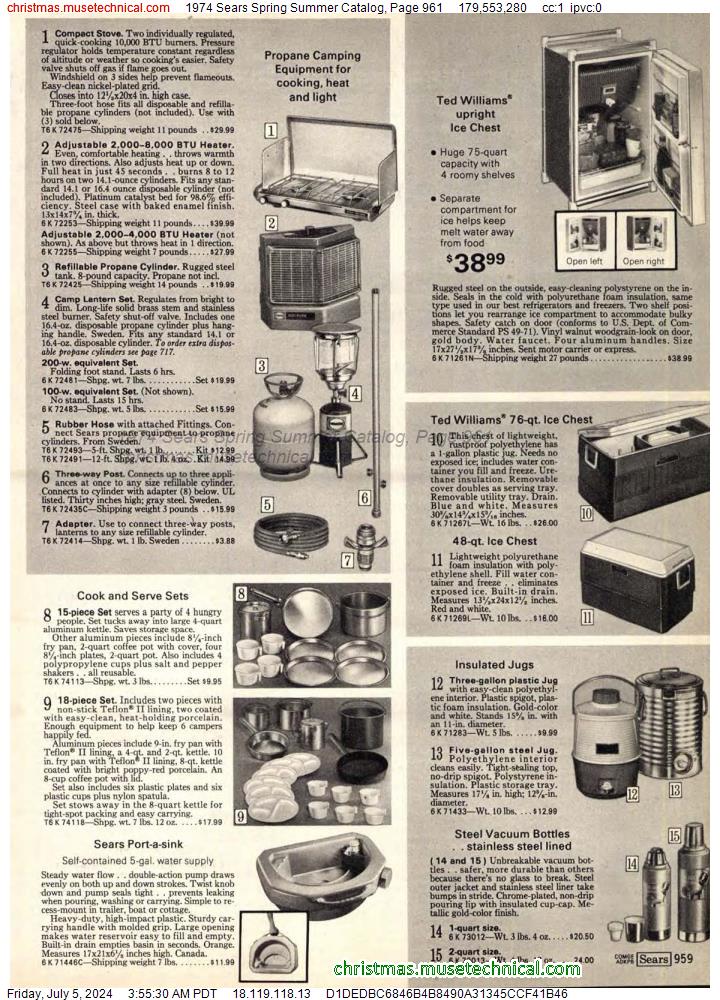 1974 Sears Spring Summer Catalog, Page 961