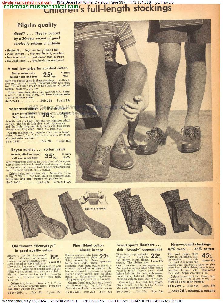 1942 Sears Fall Winter Catalog, Page 397