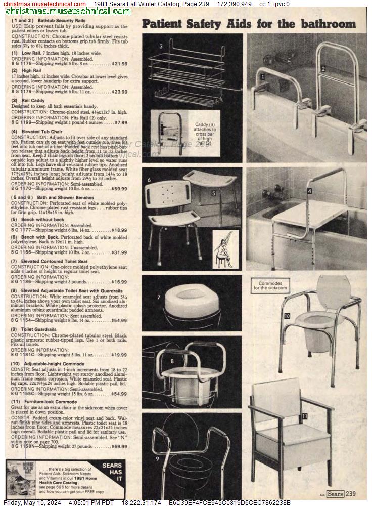 1981 Sears Fall Winter Catalog, Page 239