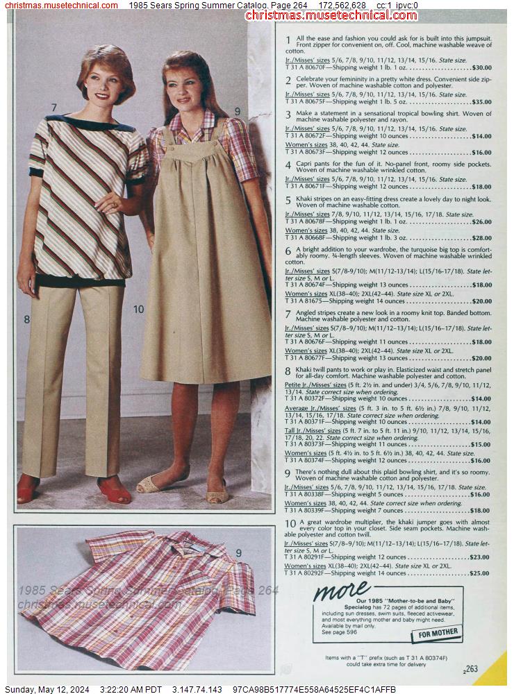 1985 Sears Spring Summer Catalog, Page 264