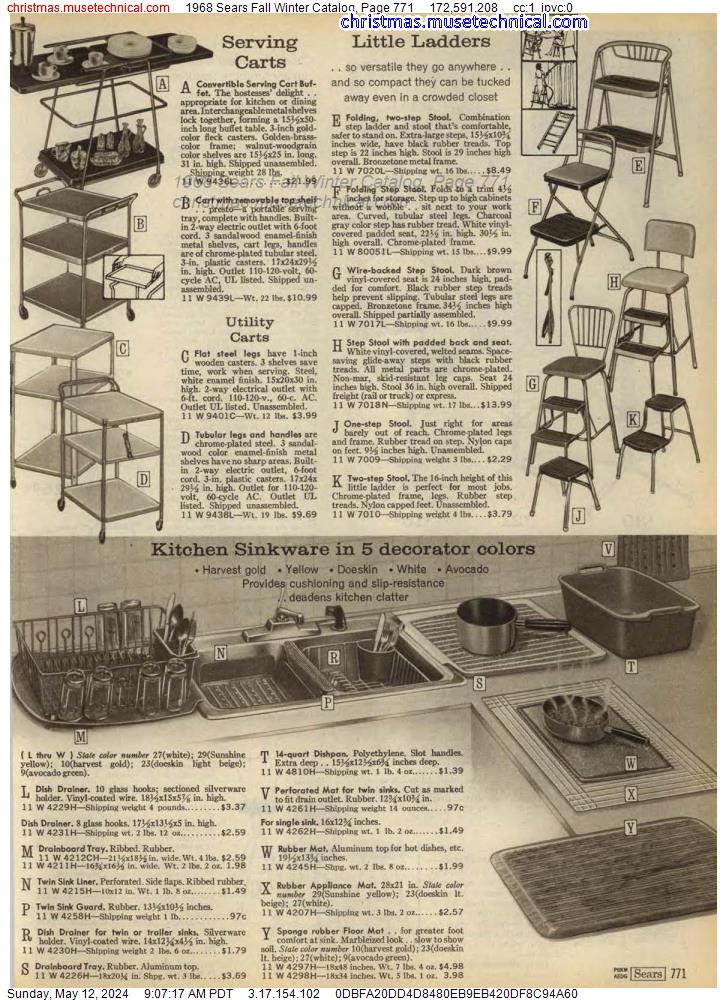 1968 Sears Fall Winter Catalog, Page 771