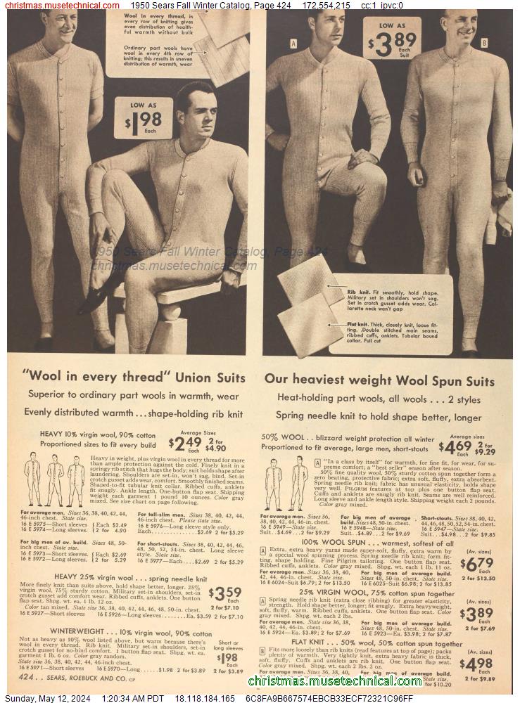 1950 Sears Fall Winter Catalog, Page 424