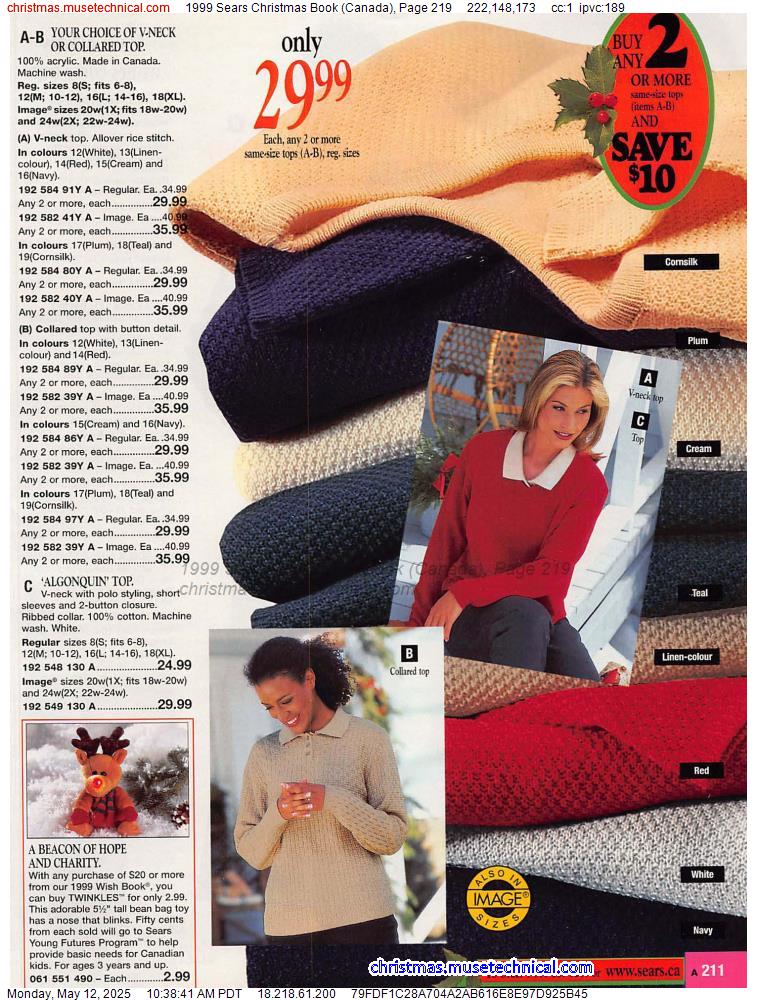 1999 Sears Christmas Book (Canada), Page 219