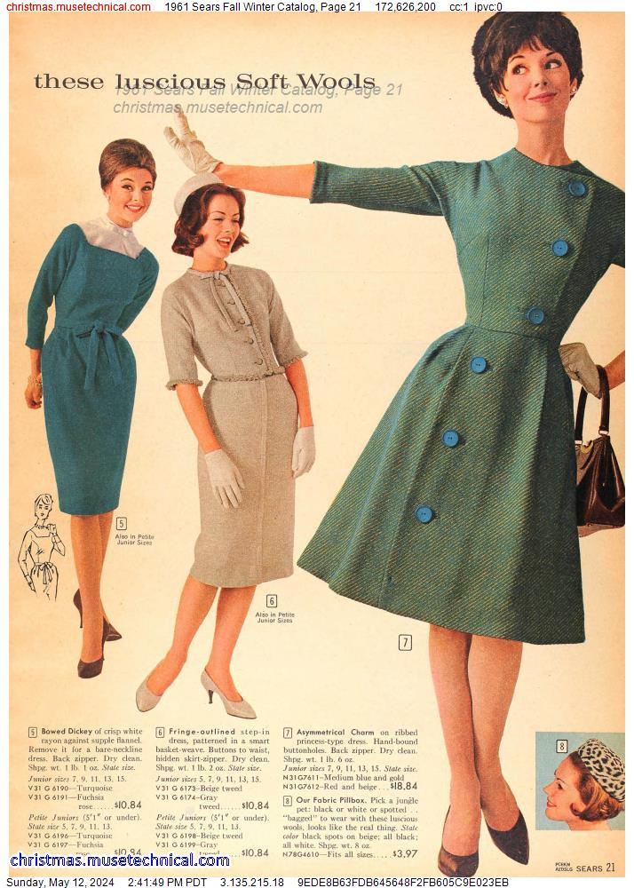1961 Sears Fall Winter Catalog, Page 21