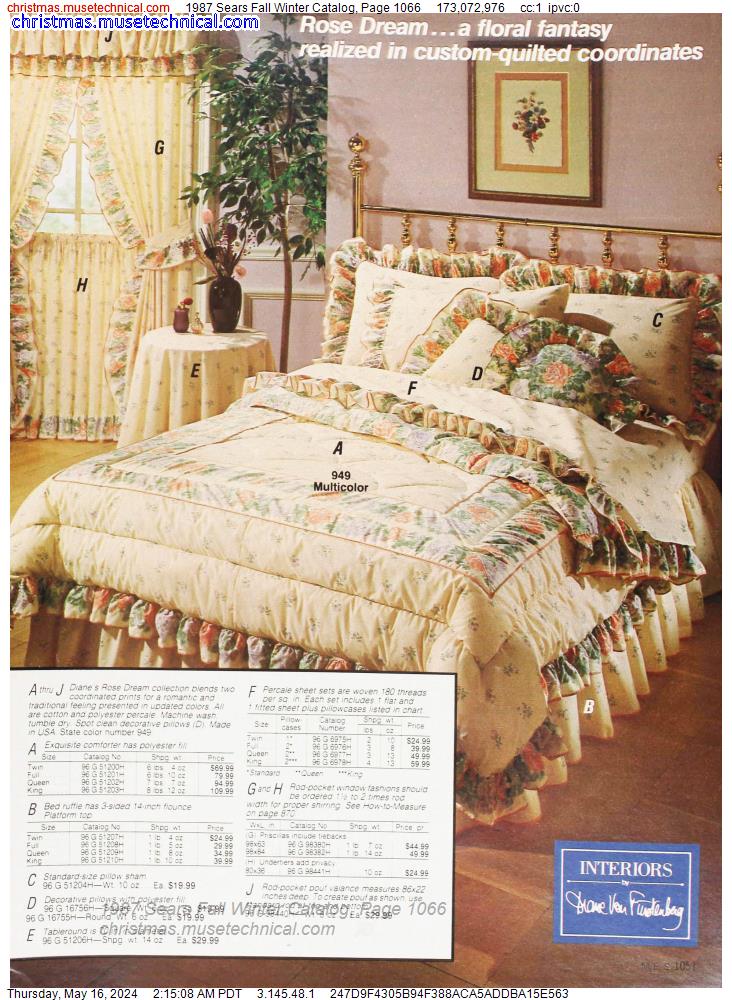 1987 Sears Fall Winter Catalog, Page 1066