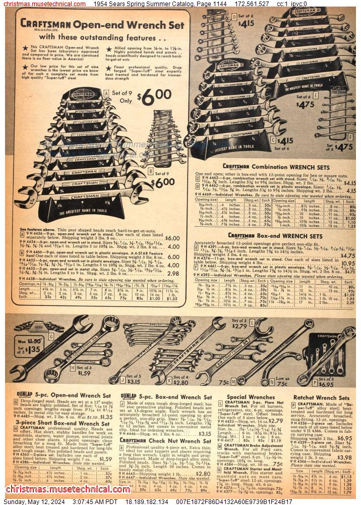 1954 Sears Spring Summer Catalog, Page 1144