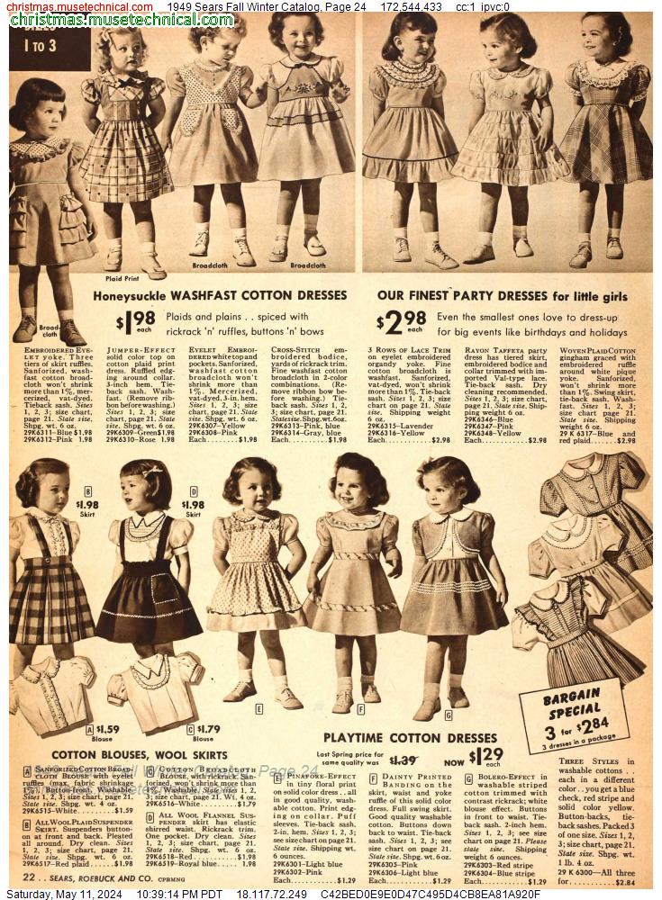 1949 Sears Fall Winter Catalog, Page 24