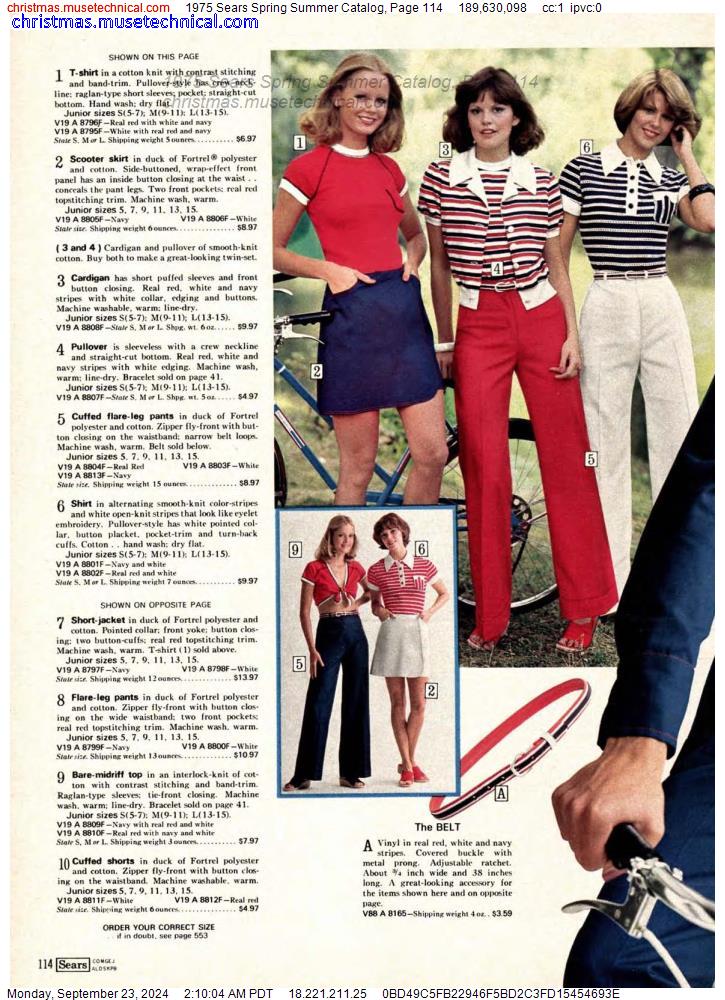 1975 Sears Spring Summer Catalog, Page 114 - Catalogs & Wishbooks