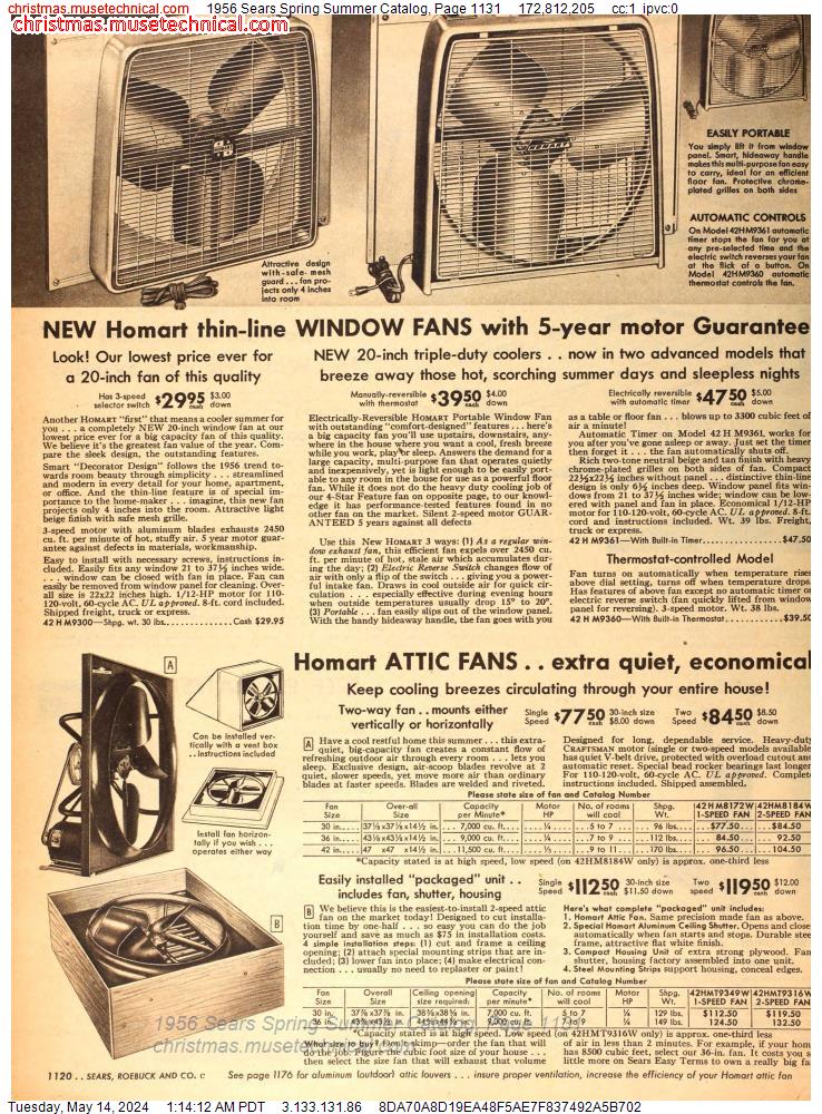 1956 Sears Spring Summer Catalog, Page 1131