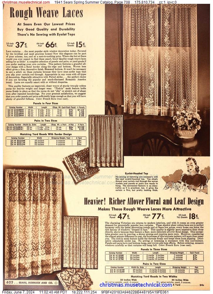 1941 Sears Spring Summer Catalog, Page 708