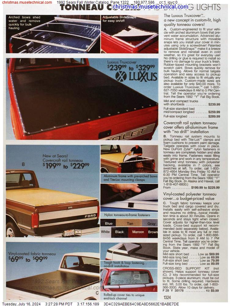 1992 Sears Fall Winter Catalog, Page 1322