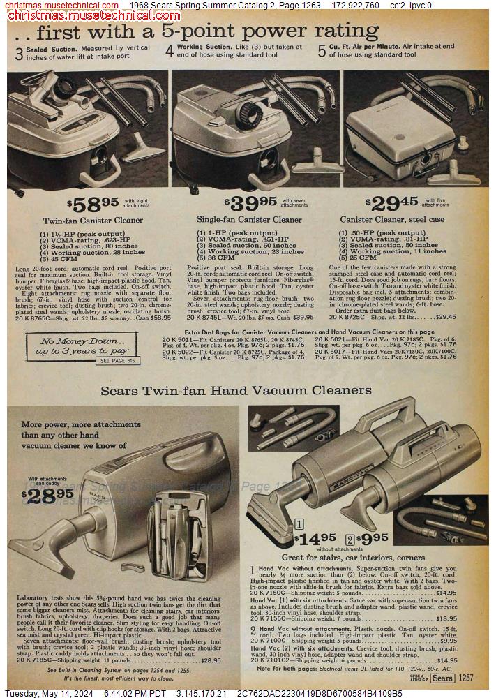 1968 Sears Spring Summer Catalog 2, Page 1263