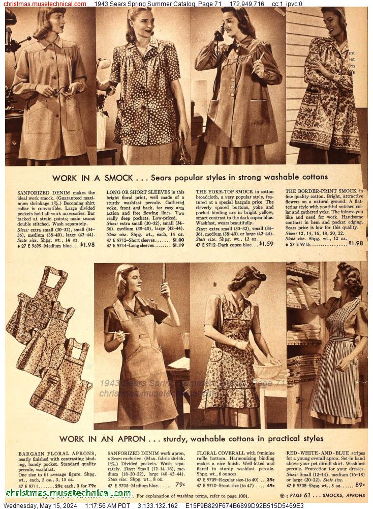 1943 Sears Spring Summer Catalog, Page 71