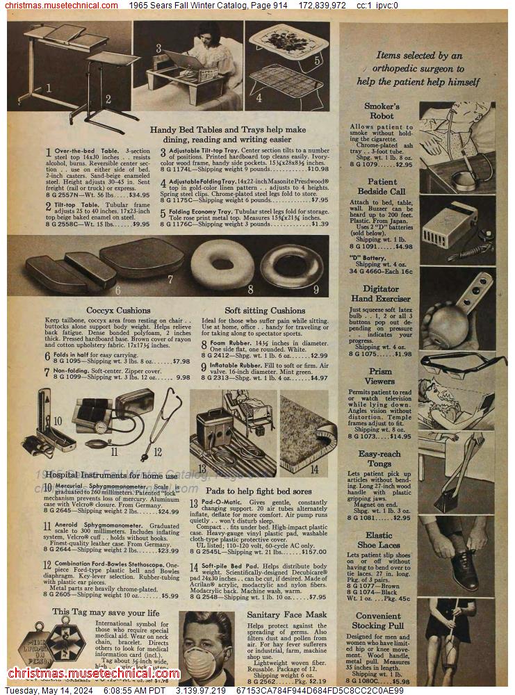 1965 Sears Fall Winter Catalog, Page 914
