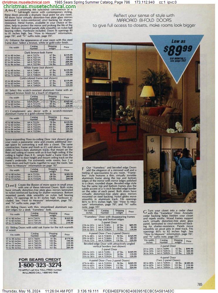 1985 Sears Spring Summer Catalog, Page 786