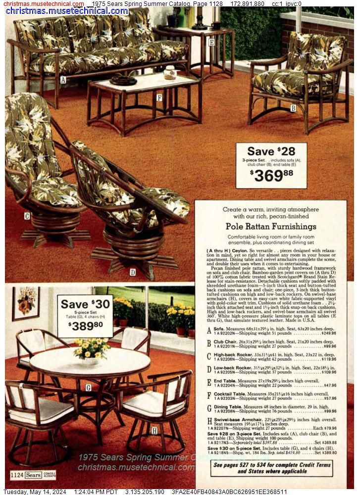 1975 Sears Spring Summer Catalog, Page 1128